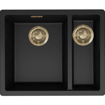   ELLECI- Mosogatótálca Zen-F 150 Keratek K86 black arany tartozékokkal