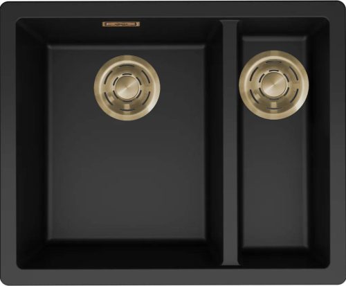 ELLECI- Mosogatótálca Zen-F 150 Keratek K86 black arany tartozékokkal