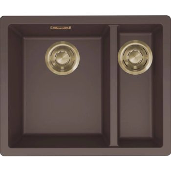   ELLECI- Mosogatótálca Zen-F 150 Keratek K87 Cocoa arany tartozékokkal