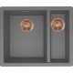 ELLECI- Mosogatótálca Zen-F 150 Keratek K99 Dark Grey bronz tartozékokkal