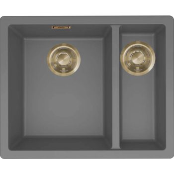   ELLECI- Mosogatótálca Zen 150 Keratek K99 Dark Grey arany tartozékokkal