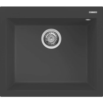   ELLECI - Gránit mosogatótálca Quadra 105 M70 Nero metal - Kifutó termék!