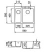 ELLECI - Mosogatótálca Quadra 150 M79 aluminium