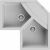 ELLECI - Gránit mosogatótálca Unico CORNER sarok M79 Aluminium