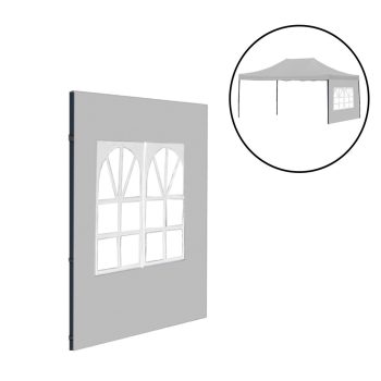 Kerti pavilon ablakos oldalfal ponyva 3x4,5 m