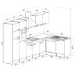Yorki 340 sarok konyhabútor felülfagyasztós hűtős kivitelben
