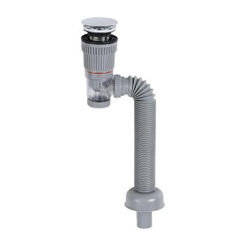   Klikk-Klakk leeresztő normál mosdóhoz bűzzáróval flexibilis csővel