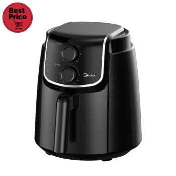  Midea MF-TN35D air fryer, forrólevegős fritőz, 3,5 literes sütőkosár, állítható hőmérséklet 200 °C-ig, 1500 W, fekete