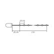 Home MLF 26/WW micro LED-es fényfüzér, 2 m / 20 db melegfehér micro LED, állófényű, átlátszó vezeték, időzíthető, gombelemes, lapos elemtartó, beltéri kivitel