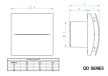 Aerauliqa QD-120 BB ventilátor beépített pillangószeleppel