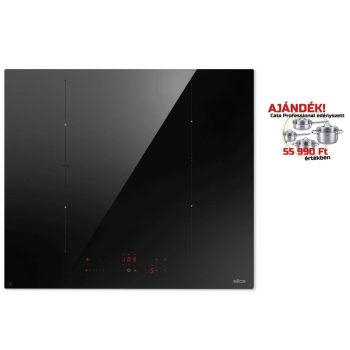   ELICA - Beépíthető indukciós főzőlap RATIO CONNEX 604 PLUS BL + CATA Edényszett PROFESSIONAL - A készlet erejéig rendelhető!
