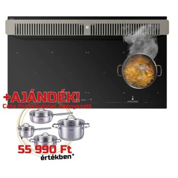   SIRIUS - Beépíthető indukciós főzőlap beépített elszívóval S-DDH9  90 cm + CATA PROFESSIONAL edényszett