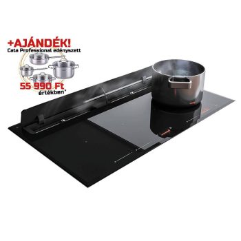   SIRIUS - Beépíthető indukciós főzőlap beépített elszívóval S-DDH5 + CATA PROFESSIONAL edényszett