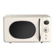 Zilan ZLN1245 retró mikrohullámú sütő, 700 W, 20 liter, 6 fokozat, LED kijelző, gyerekzár, elektronikus vezérlő, bézs