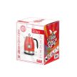 Zilan ZLN7033 retró vízforraló, 2200 W, 1,7 liter, hőmérsékletkijelzés, 360°-ban forgatható, piros