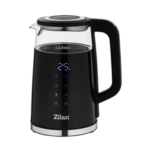 Zilan ZLN7859 vízforraló, max. 2200 W, 1,7 literes, rejtett fűtőszál, digitális kijelző